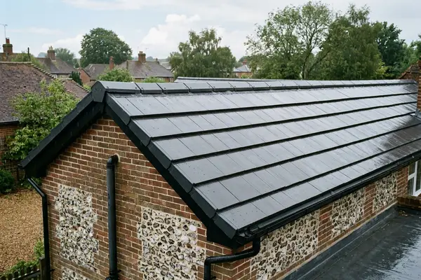 Illustration of a tiled roof