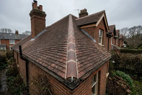 Illustration of a roof repair