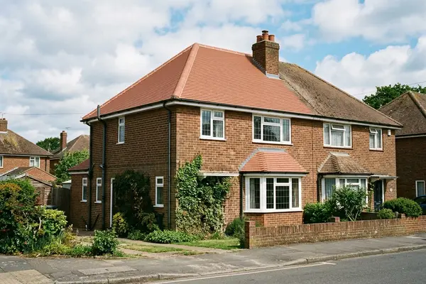 Illustration of a tiled roof