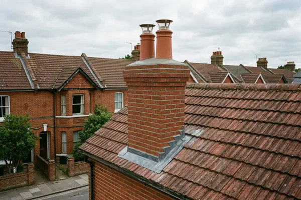 Illustration of chimney repair work