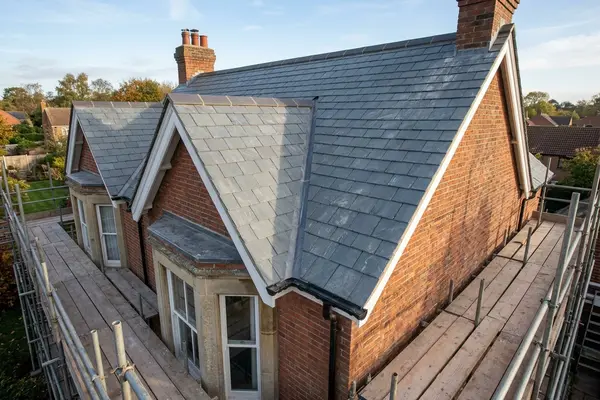 Illustration of a slate roof